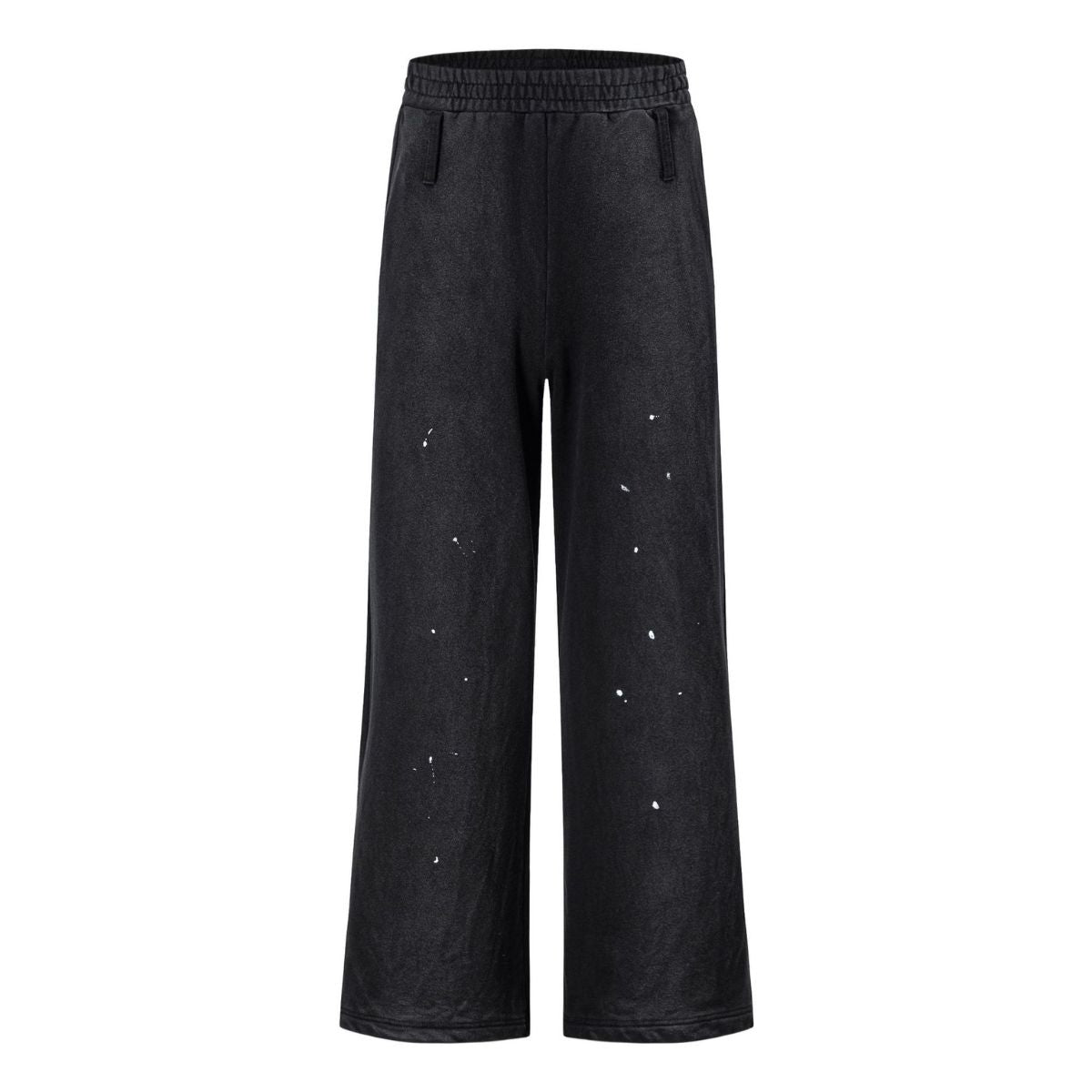 Dirty Washed Tie-Dye Splatter Print Relaxed Straight Leg Pants