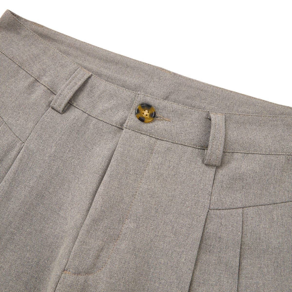 Double-Pleat Baggy Wide-Leg Trousers