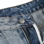 High Street Baggy Wide Leg Distressed Patchwork Denim Jeans