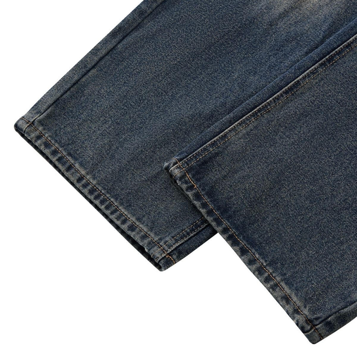 Vintage Gradient Washed Wide Leg Elastic Back Waist Jeans