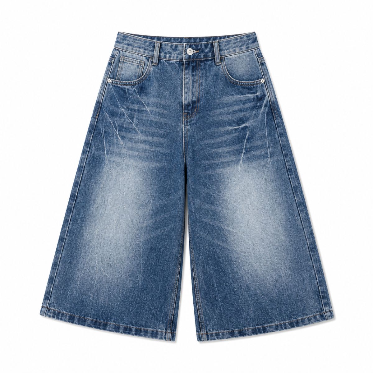 Bermudas con lavado vintage y salpicaduras de tinta