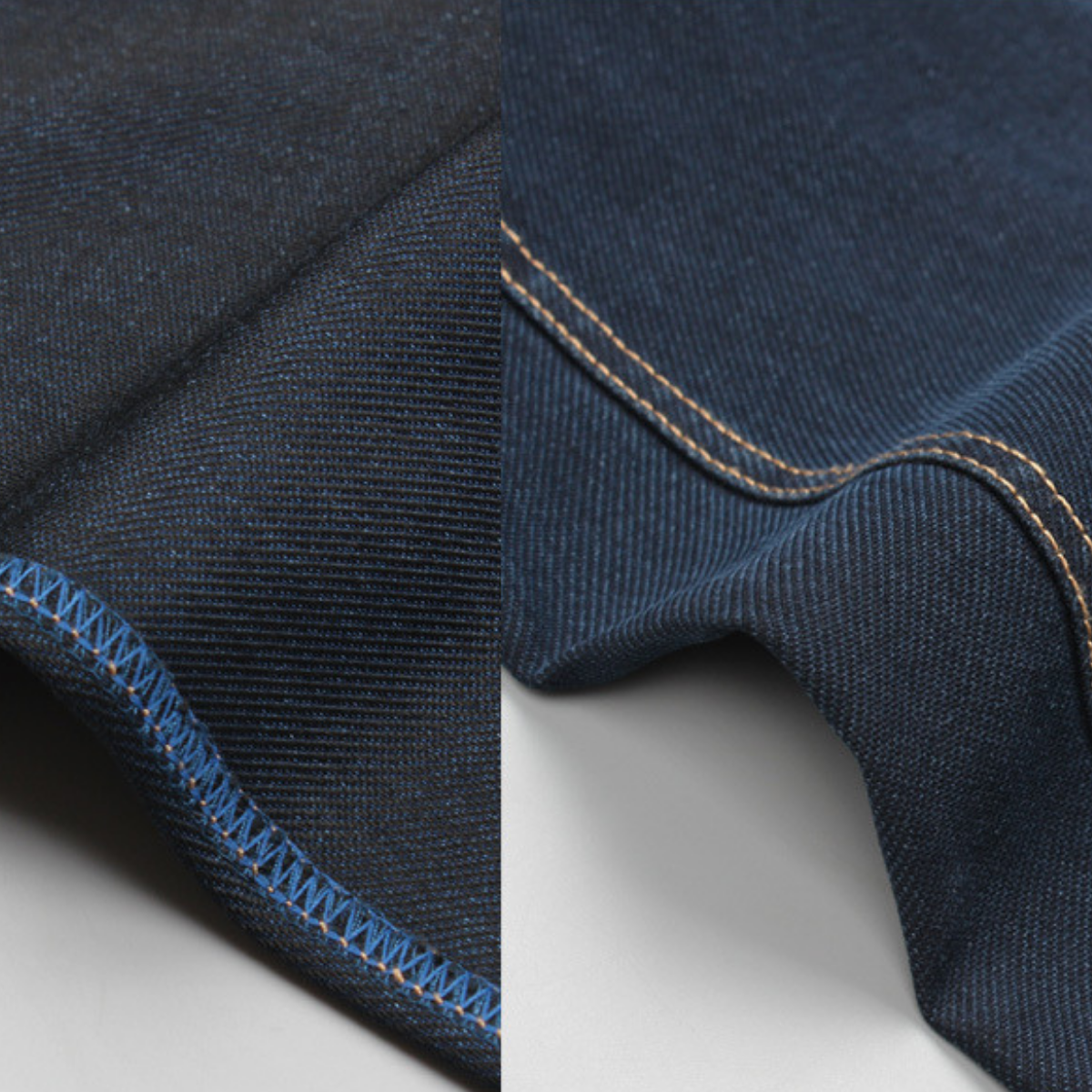 High-Waisted A-Line Knit Denim Skirt