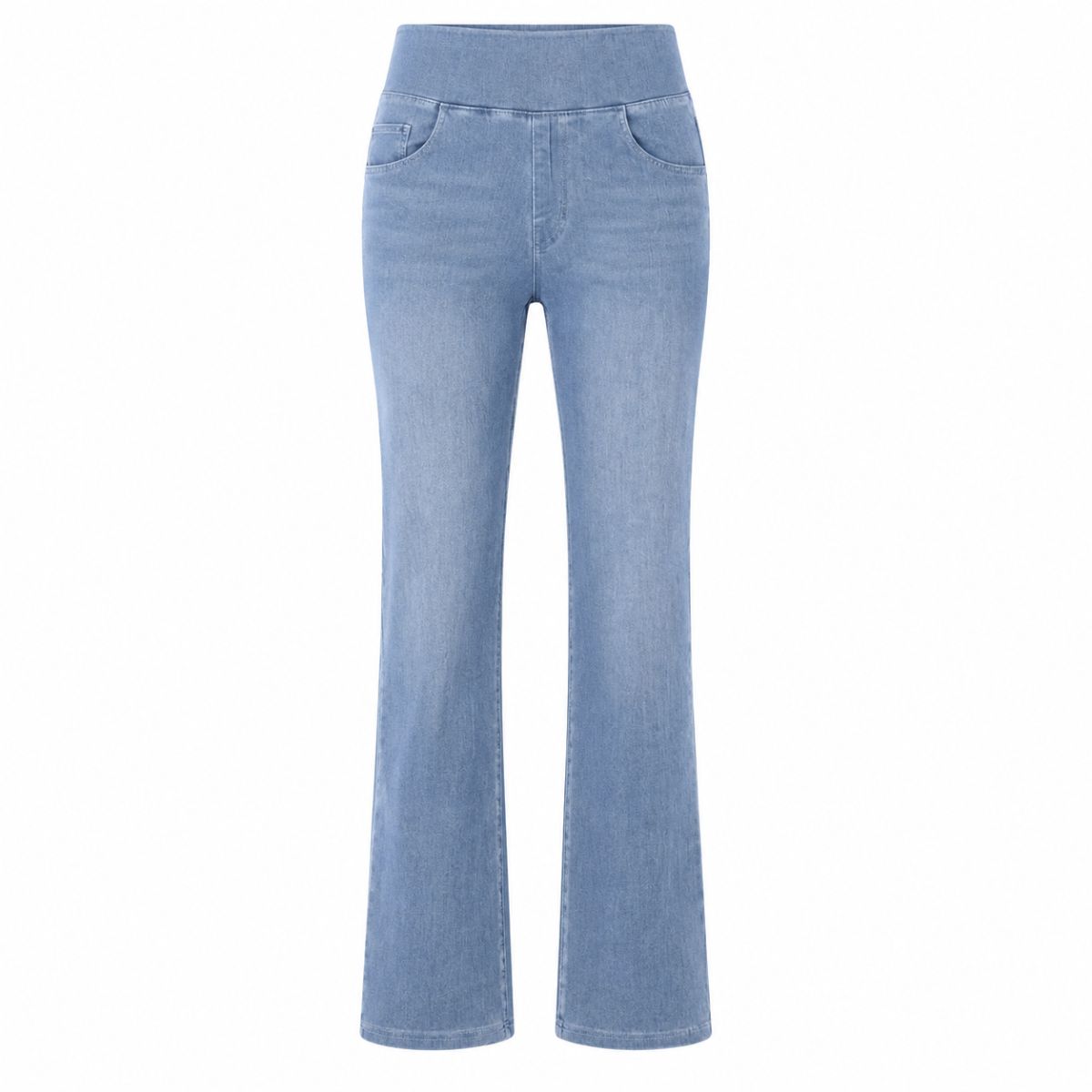 Vintage Washed High Waist Straight Leg Jeans