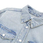 Vestido midi vaquero sin mangas con botones y aberturas en la parte delantera