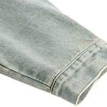 New Distressed Loose Stand Collar Denim Shirt Jacket