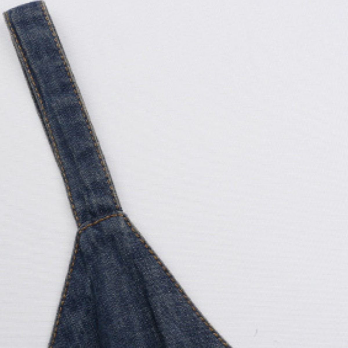 V-Neck Spaghetti Strap Denim Midi Dress