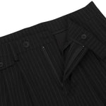Washed Stripe Plaid Belt Relaxed Pants