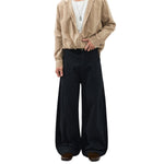 Balloon‑Cut Curved Wide Leg Trousers