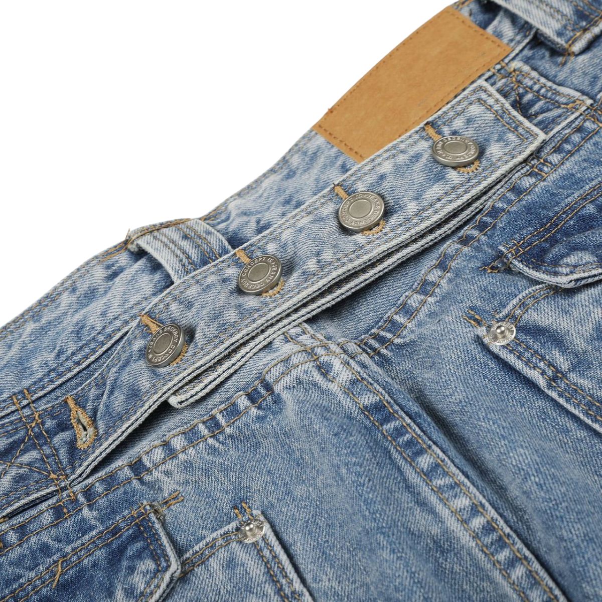 Vintage Blue Relaxed Scimitar‑Leg Street Jeans