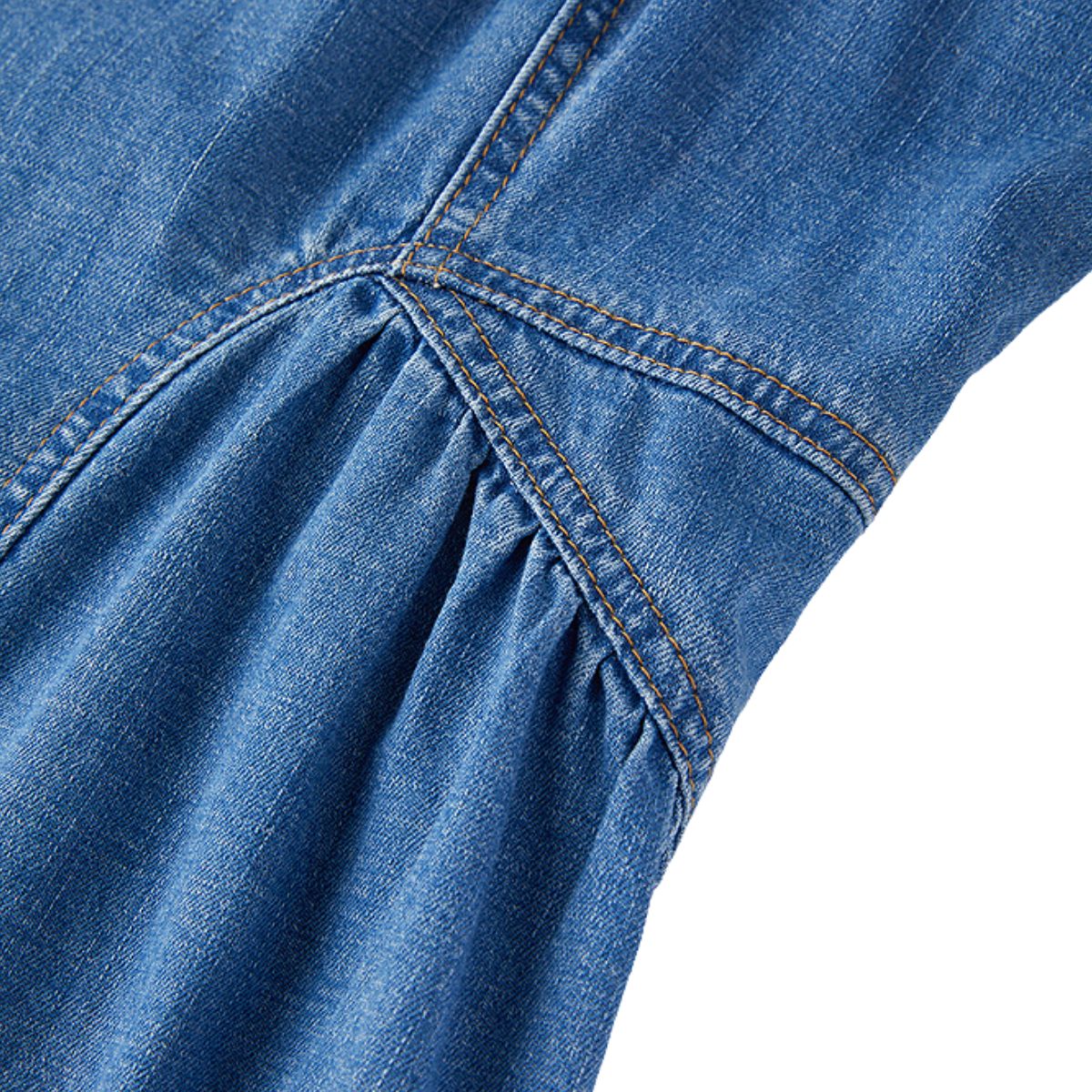 Spaghetti Strap Denim Midi Dress