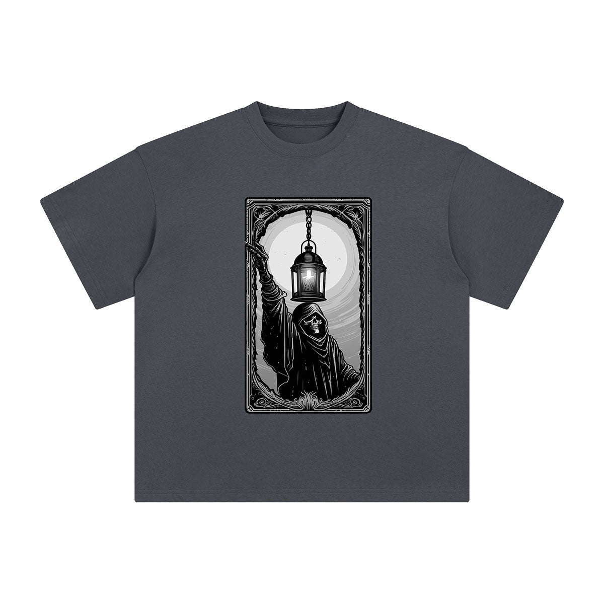Mystery Skeleton Tarot Card Graphic Tee-INNBLAC Fashion Apparel