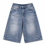 Bermudas con lavado vintage y salpicaduras de tinta
