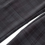Plaid Straight Wide‑Leg Drapey Casual Pants