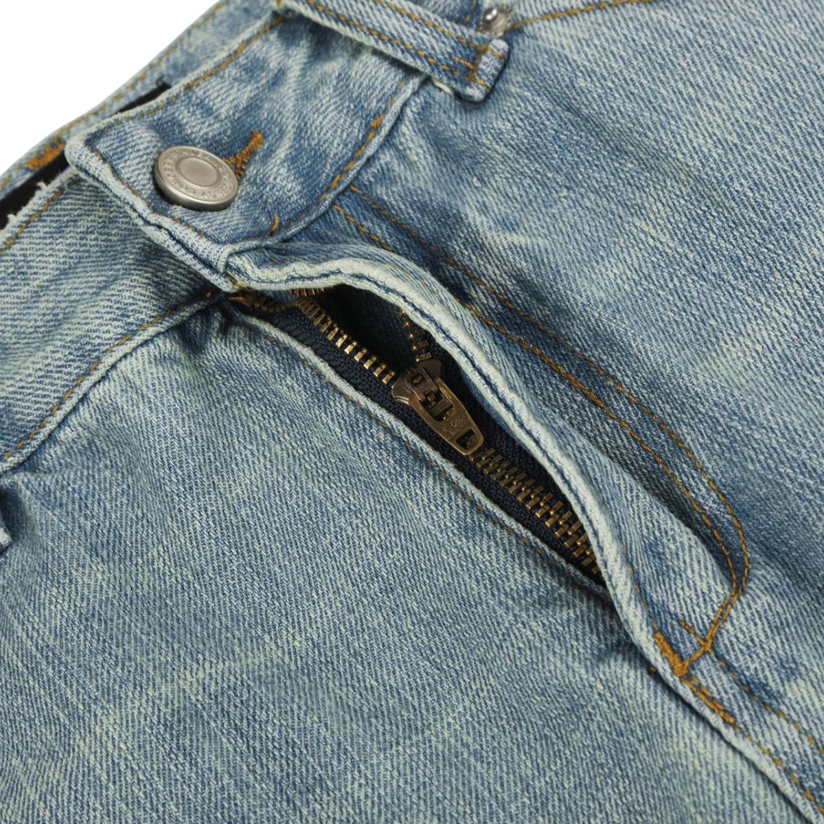 Vintage Blue Lightning Design Relaxed Denim Jeans