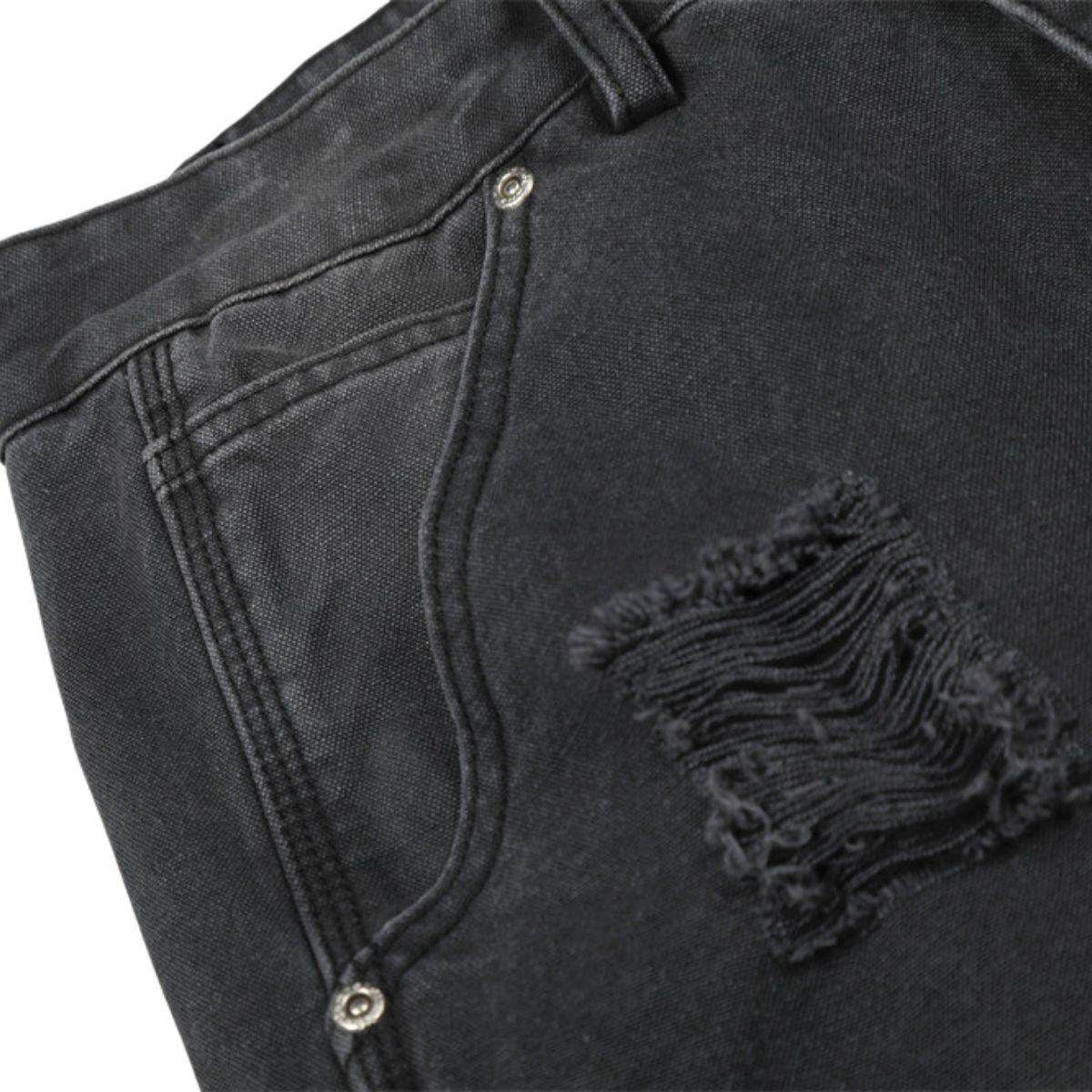 Men's Distressed Punk Cargo Pants â€?Loose Wide-Leg Streetwear