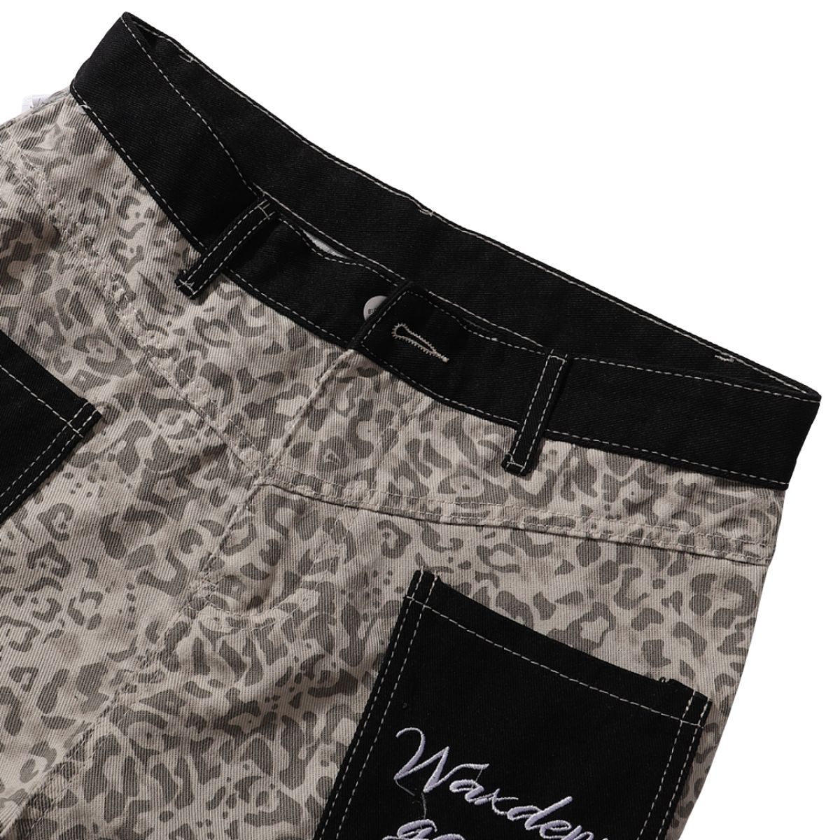 Vintage Leopard Print Balloon Leg Jeans