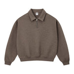 Quiet Luxury Old Money Half Zip Polo Sweatshirt