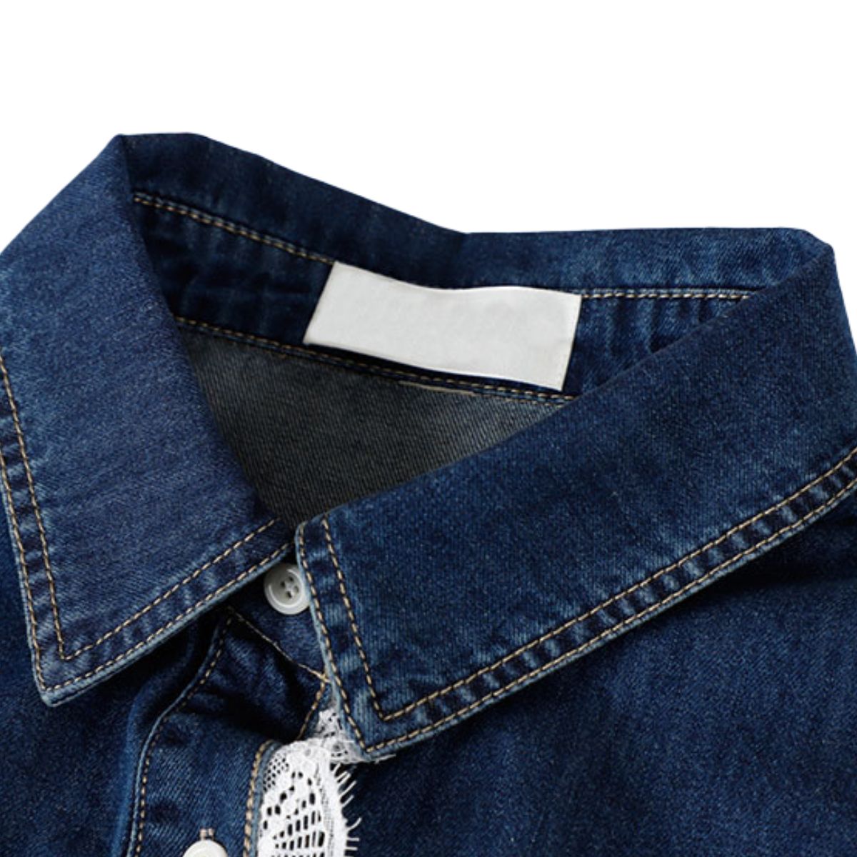 Vestido midi vaquero sin mangas con botones y aberturas en la parte delantera