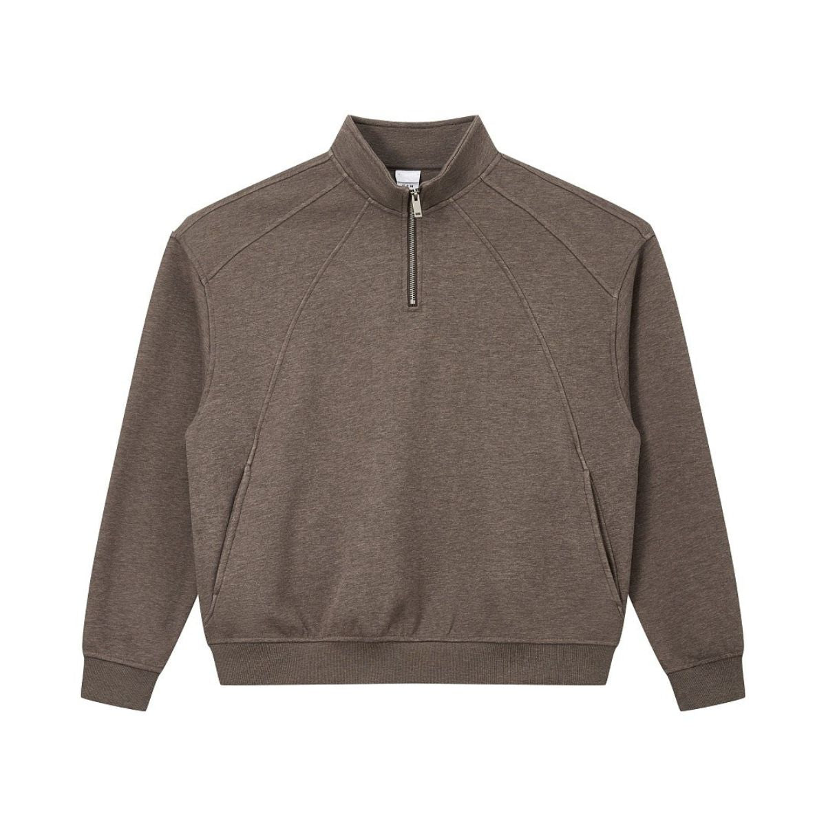 Relaxed Drop‑Shoulder Half‑Zip Sweatshirt