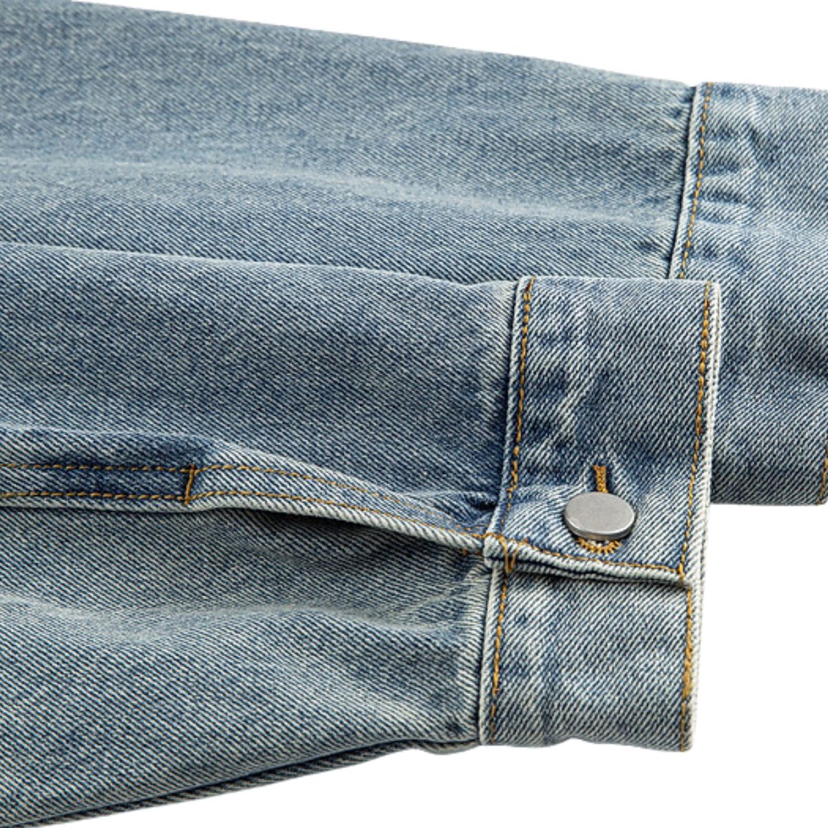 Men's Heavy Washed Distressed Retro Blue Simple Casual Denim Jacket