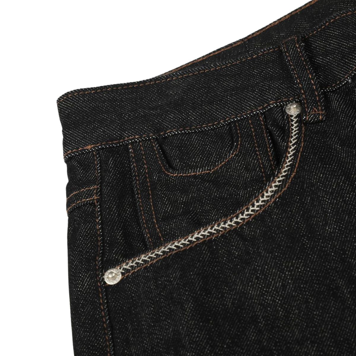 Raw Black Relaxed Straight Leg Vintage Denim Jeans