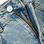 Women's Distressed Denim Midi Skirt