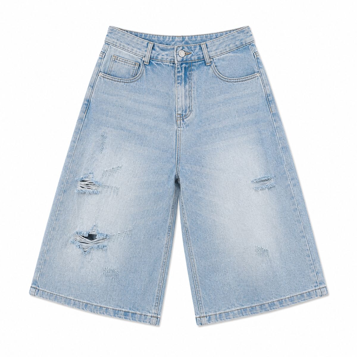 Bermudas con lavado vintage y salpicaduras de tinta