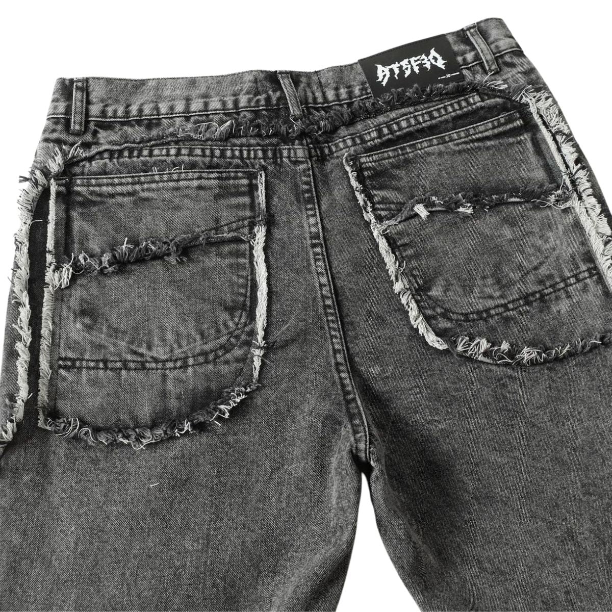 Smoke Rise Trap Denim Raw Trim Flare Jeans