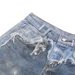 Graphic Printed Distressed Straight Leg Jeans