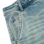 Men's Heavy-Washed Punk Loose Wide-Leg Straight Jeans