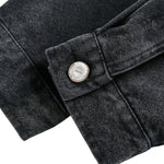 Retro Lace Patchwork Angel Pattern Casual Denim Jacket