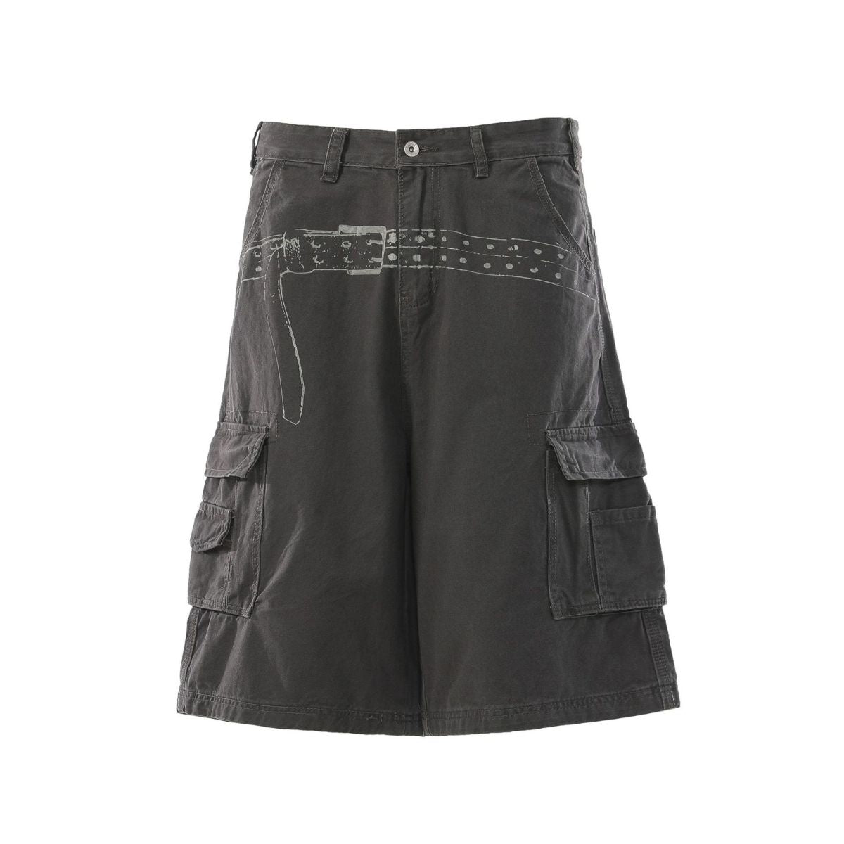 Vintage Washed Rhinestone Denim Bermuda Shorts