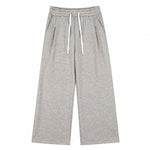 Quiet Luxury Old Money Style 320G Flower-Sand Straight-Leg Trousers