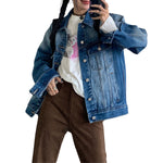 Women's Relaxed Washed Denim Trucker Jacket