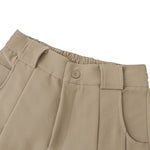 Premium Plain Pleated Seam Drape Wide Fit Stretch Pants