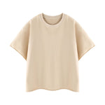 Snowflake Washed Raw Edge Boxy Cropped Tee
