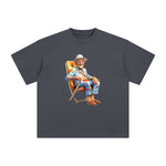 Grandpa Sitting On Beach Chair Graphic Tee-INNBLAC Fashion Apparel