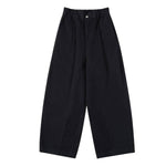 Relaxed Pleated Wide Leg Trousers