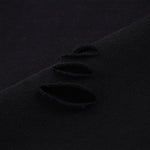 Black Washed Cotton Ripped Sweatshirt