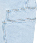 Light Wash Utility Cargo Pocket Wide Leg Jeans