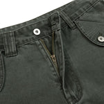 Relaxed Bootcut Pants With Reverse‑Pocket Washed‑Out Fade