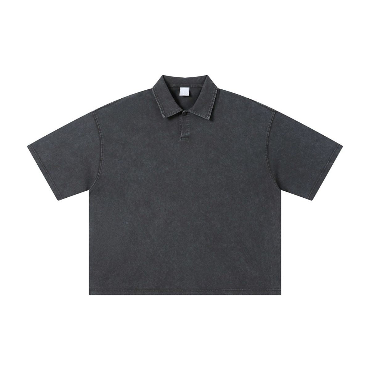 Vintage Polo Collar Loose Casual Short Sleeve T‑Shirt
