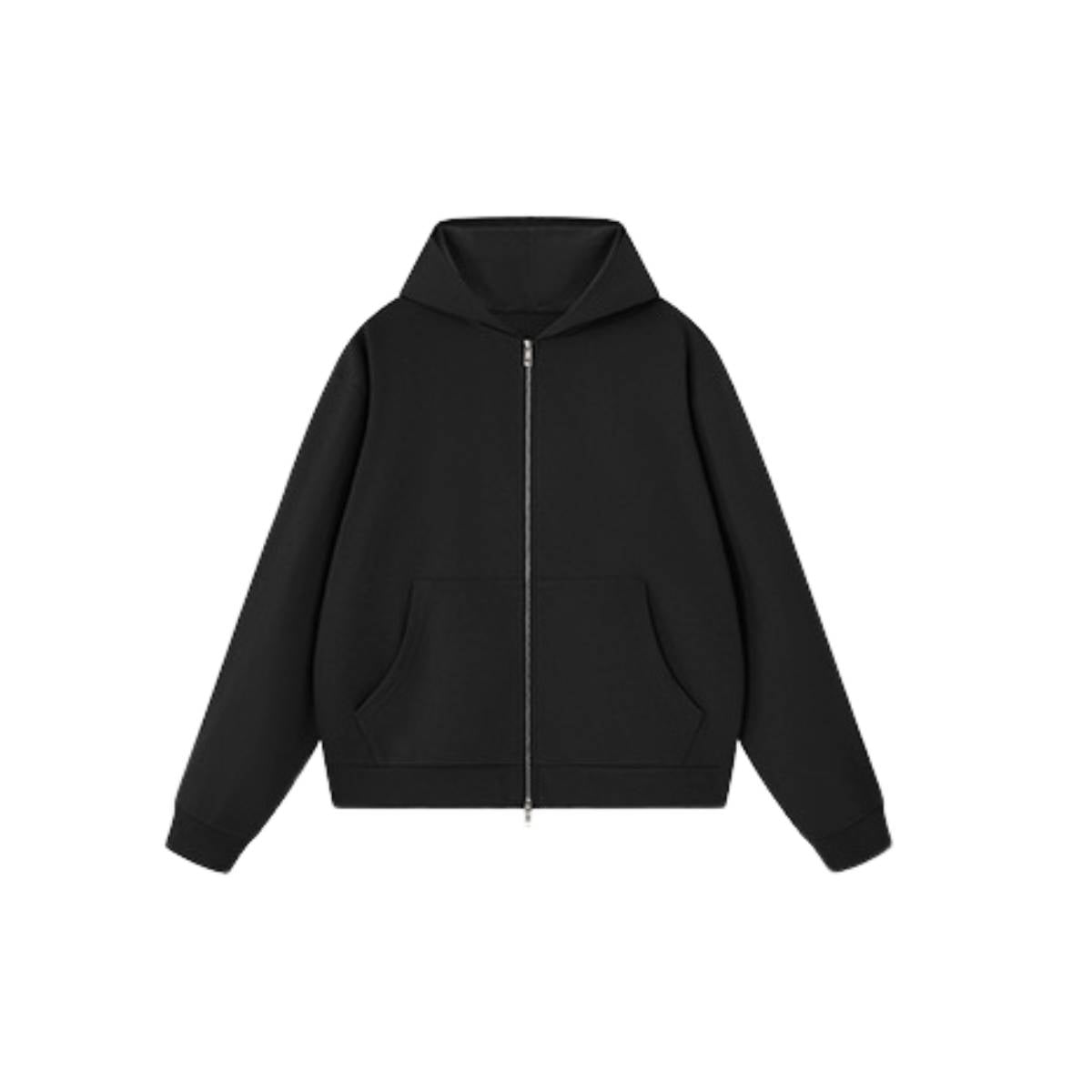 Sudadera con capucha y cremallera lavada de doble cursor