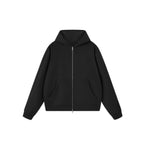 Sudadera con capucha y cremallera lavada de doble cursor
