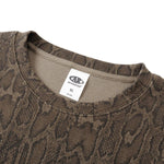 Vintage Snake Texture Waffle Long-Sleeve T-Shirt