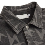 Loose Lighting Pattern Hip-hop Designer Denim Jacket