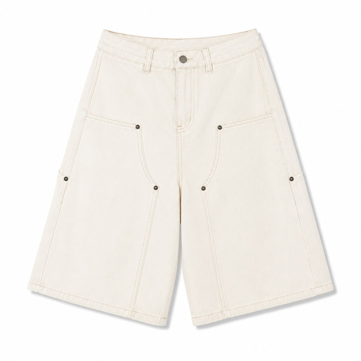 Bermudas con lavado vintage y salpicaduras de tinta