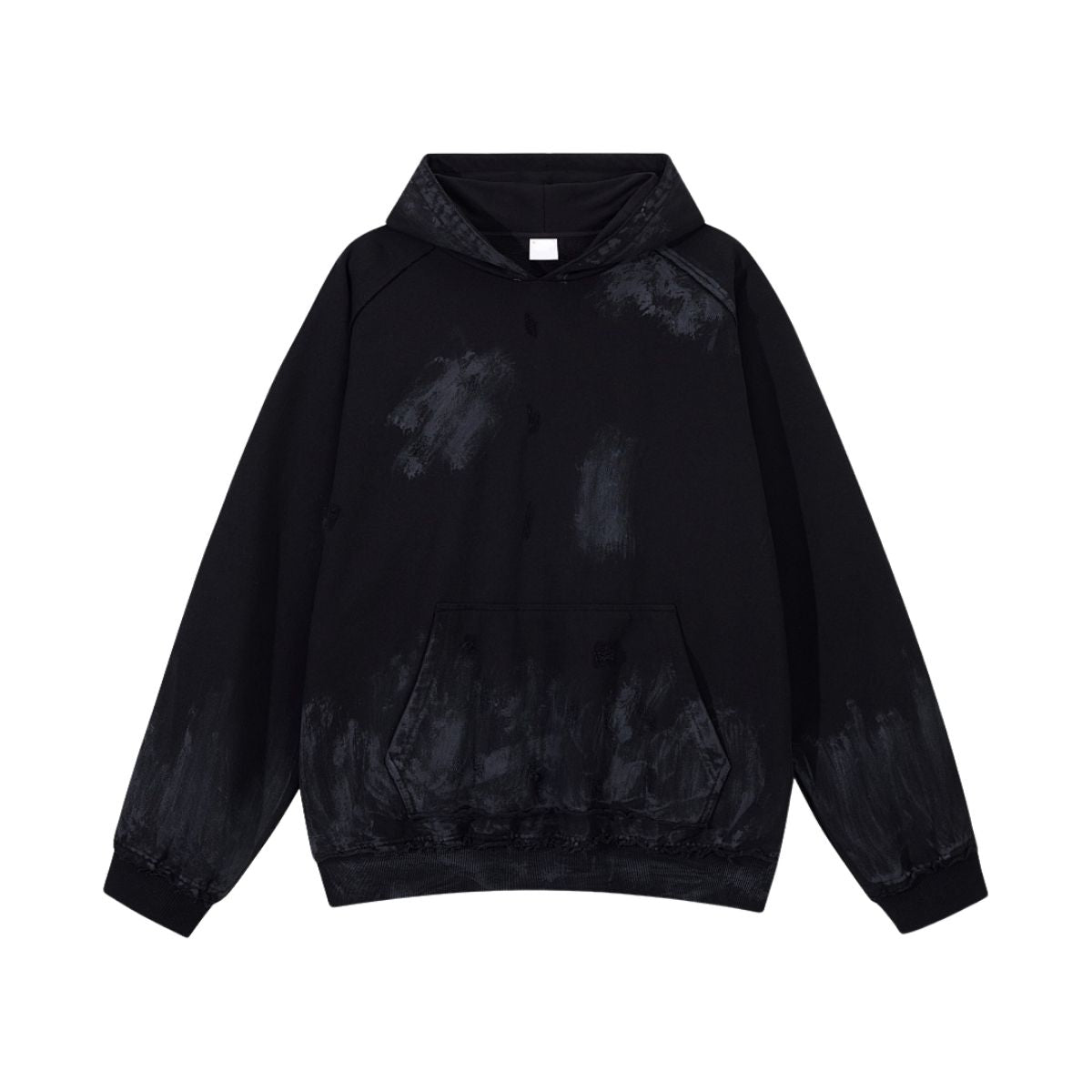 Heavy Washed Paint‑Splatter Destroyed Hoodie