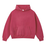 Vintage 370G Brushed Cotton Snow‑Washed Boxy Drop‑Shoulder Hoodie