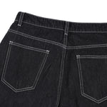 Plaid Cuff Baggy Jeans